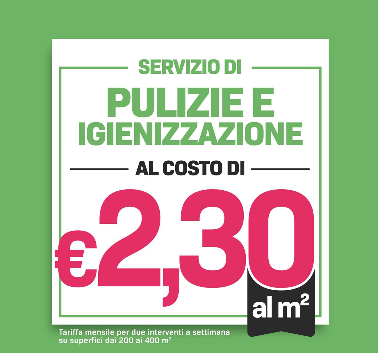 Servizi di pulizie e igienizzazione